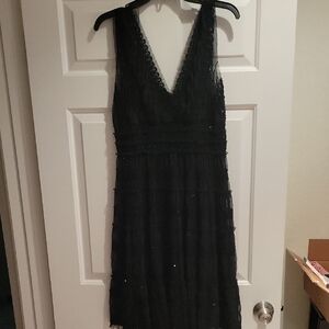Studio M Black Lace Midi Dress thats Full